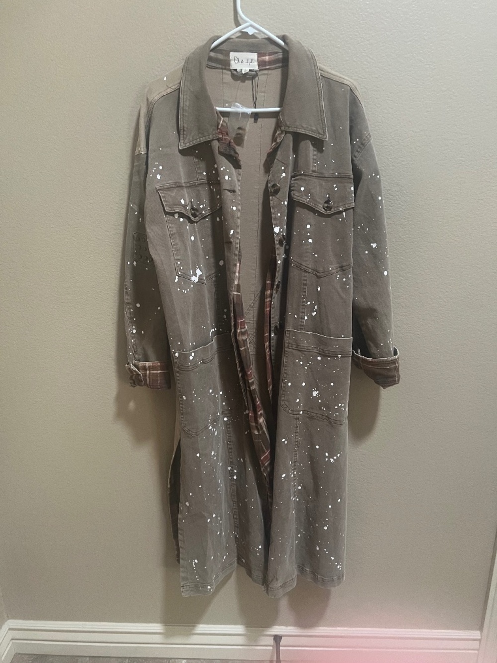 Oil and Hali Distressed Multi Media Coat